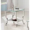 Coaster Co. Of America Saide Square End Table With Mirrored Shelf Chrome