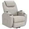 Coaster Co. Of America Sanger Upholstered Power Lift Massage Recliner Champagne In Neutral