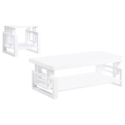 Coaster Co. Of America Schmitt 2-piece Coffee And End Table Set White High Gloss