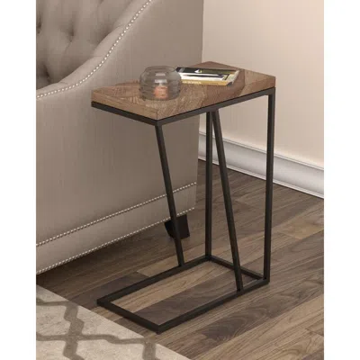 Coaster Co. Of America Sergio Chevron Rectangular Accent Table In Brown