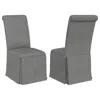 Coaster Co. Of America Shawna Upholstered Skirted Dining Chair Light Grey (set Of 2) In Gray