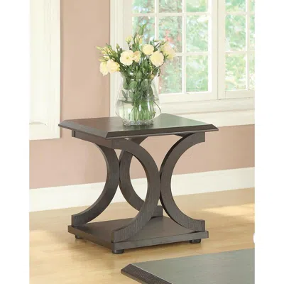 Coaster Co. Of America Shelly C-shaped Base End Table Cappuccino In Brown