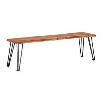 Coaster Co. Of America Sherman Bench Natural Acacia And Matte Black In Animal Print