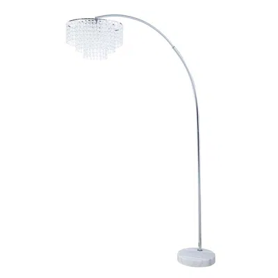 Coaster Co. Of America Shirley Marble Base Floor Lamp Chrome And Crystal