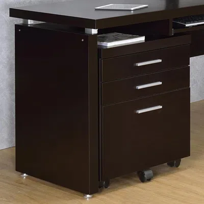 Coaster Co. Of America Skylar 3-drawer Mobile File Cabinet Cappuccino
