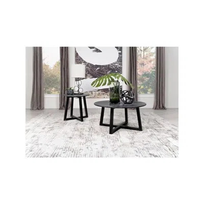 Coaster Co. Of America Skylark 2-piece Smarttop Coffee And End Table Set Black