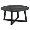 Coaster Co. Of America Skylark Round Marble-like Smarttop Coffee Table Black