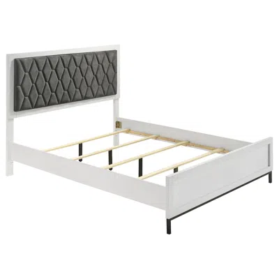 Coaster Co. Of America Sonora Queen Upholstered Panel Bed White