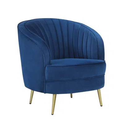 Coaster Co. Of America Sophia Upholstered Vertical Channel Tufted Chair Blue