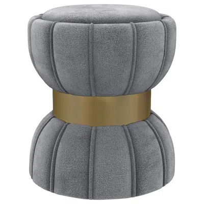Coaster Co. Of America Sora Round Upholstered Ottoman Grey