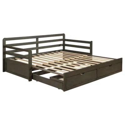 Coaster Co. Of America Sorrento 2-drawer Twin Xl Daybed With Extension Trundle Grey