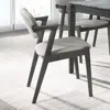 Coaster Co. Of America Stevie Upholstered Demi Arm Dining Side Chairs Brown Grey And Black (set Of 2)