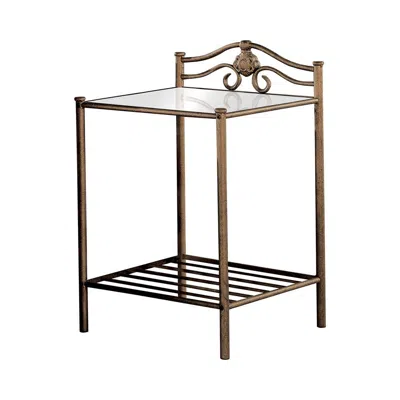 Coaster Co. Of America Sydney 2-shlef Nightstand Antique Brushed Gold In Brown