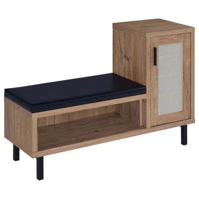 Coaster Co. Of America Teller 1-door Entryway Shoe Storage Cabinet Natural Oak