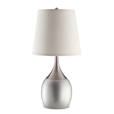 Coaster Co. Of America Tenya Empire Shade Table Lamps Silver And Chrome (set Of 2) In Neutral