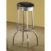 Coaster Co. Of America Theodore Upholstered Top Bar Stools Black And Chrome (set Of 2)