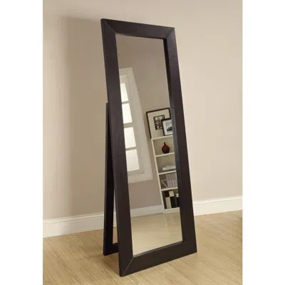 Coaster Co. Of America Toga Rectangular Floor Mirror Cappuccino In Brown