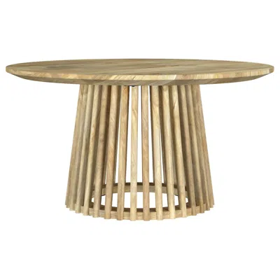 Coaster Co. Of America Touhy Round Solid Wood Cocktail Coffee Table Natural Mango