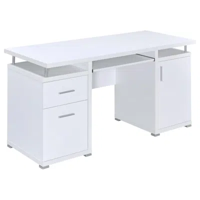Coaster Co. Of America Tracy 2-drawer Computer Desk White In Brown