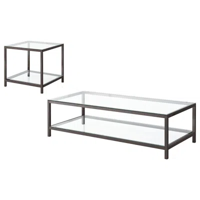 Coaster Co. Of America Trini 2-piece Coffee And End Table Set Black Nickel