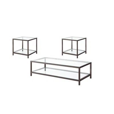 Coaster Co. Of America Trini 3-piece Coffee And End Table Set Black Nickel
