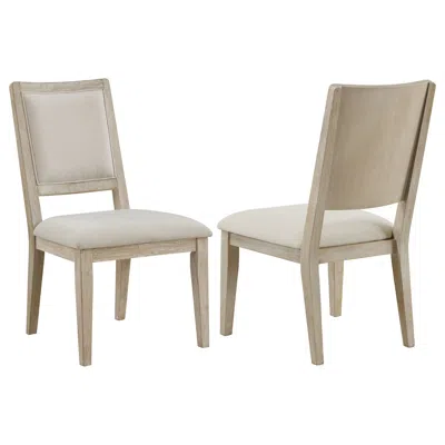 Coaster Co. Of America Trofello Cushioned Dining Side Chair White Washed (set Of 2)