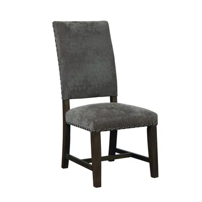 Coaster Co. Of America Twain Upholstered Side Chairs Warm Grey (set Of 2)