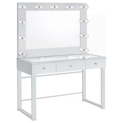 Coaster Co. Of America Umbridge 3-drawer Vanity Set With Lighting Chrome And White