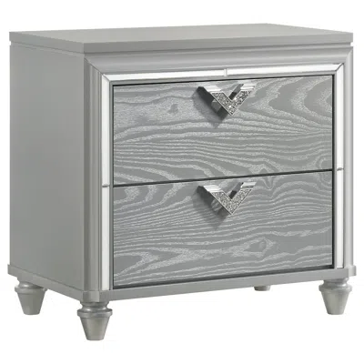 Coaster Co. Of America Veronica 2-drawer Nightstand Light Silver