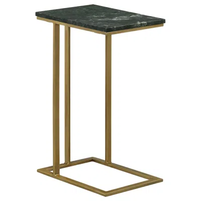Coaster Co. Of America Vicente Marble Top C-shaped Sofa Side Table Green
