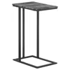 Coaster Co. Of America Vicente Marble Top C-shaped Sofa Side Table Grey