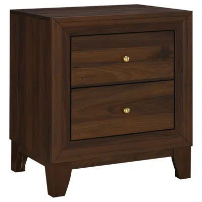 Coaster Co. Of America Welsley 2-drawer Nightstand Bedside Table Walnut In Brown