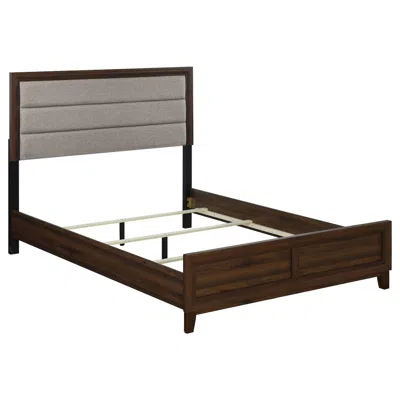 Coaster Co. Of America Welsley 50-inch Upholstered Queen Bed Walnut