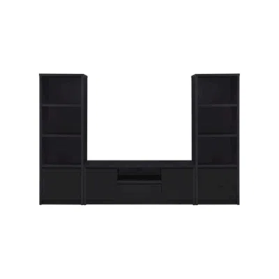 Coaster Co. Of America Winfield 3-piece Entertainment Center 60-inch Tv Stand Black