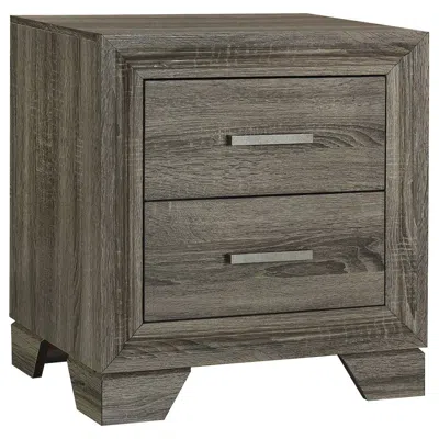 Coaster Co. Of America Wright 2-drawer Nightstand Bedside Table Brown Oak