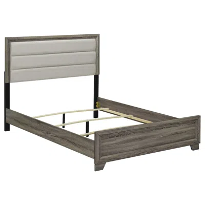 Coaster Co. Of America Wright 50-inch Upholstered Queen Bed Brown Oak