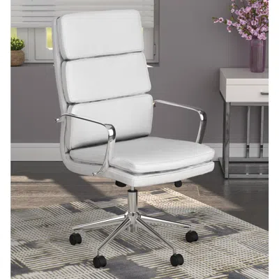 Coaster Co. Of America Ximena High Back Upholstered Office Chair White