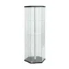 Coaster Co. Of America Zahavah 4-shelf Hexagon Shaped Curio Cabinet Black And Clear