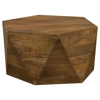 Coaster Co. Of America Zalika Hexagonal Solid Mango Wood Coffee Table Natural