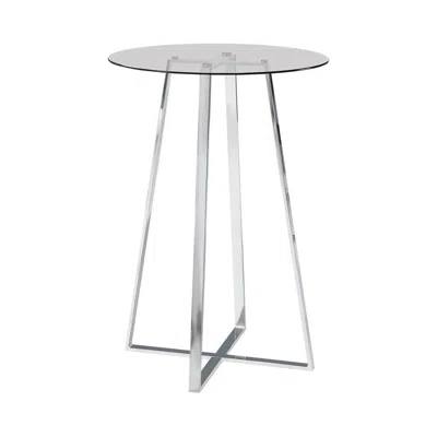 Coaster Co. Of America Zanella Glass Top Bar Table Chrome In Metallic