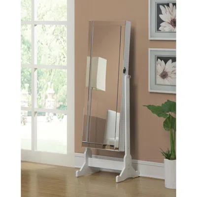 Coaster Co. Of America Zayas Storage Jewelry Cheval Mirror White In Brown