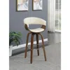 Coaster Co. Of America Zion Upholstered Swivel Bar Stool Walnut And Ecru