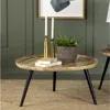 Coaster Co. Of America Zoe Round Coffee Table With Trio Legs Natural And Black