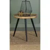 Coaster Co. Of America Zoe Round End Table With Trio Legs Natural And Black