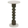 Coaster Colette Round Marble Top Side Table White And Dark Grey
