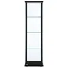 Coaster Cyclamen 4-shelf Glass Curio Cabinet Black And Clear