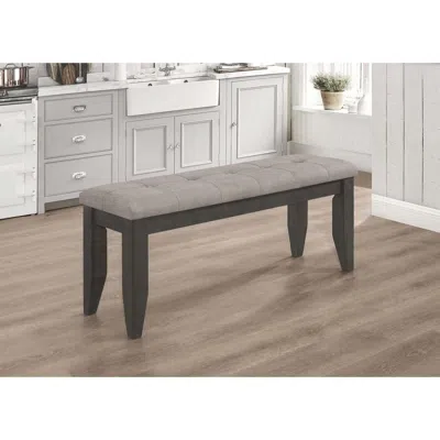 Coaster Dalila Padded Cushion Bench Grey And Dark Grey