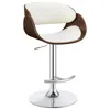 Coaster Dana Adjustable Bar Stool Ecru And Chrome