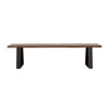 Coaster Ditman Live Edge Dining Bench Grey Sheesham And Black