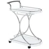 Coaster Elfman 2-shelve Serving Cart Chrome And White